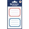 Ilustracja opakowania: Z-Design, artykuł: 3026, etykiety do książek, 52 x 70 mm, małe opakowanie, 6 naklejek / 3 arkusze.