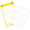 Opakowanie z arkuszem etykiet: Avery Zweckform Uniwersalne Etykiety, Artykuł: 3076, Format: 38 x 14 mm, Zawartość: 90 etykiet / 6 arkuszy, 15 etykiet/arkusz.