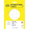 Opakowanie: Avery Zweckform Non A4 etykiety uniwersalne do ręcznego opisu, artykuł: 3318, format: 22 x 18 mm, zawartość: 1.200 etykiet / 30 arkuszy, 40 etykiet/arkusz.