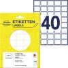 Opakowanie z arkuszem etykiet: Avery Zweckform etykiety wielozadaniowe, artykuł: 3318, format: 22 x 18 mm, zawartość: 1.200 etykiet / 30 arkuszy, 40 etykiet/arkusz.