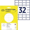 Opakowanie z arkuszem etykiet: Avery Zweckform etykiety uniwersalne, artykuł: 3319, format: 29 x 18 mm, zawartość: 960 etykiet / 30 arkuszy, 32 etykiety/arkusz.