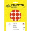 Opakowanie: Avery Zweckform kolorowe punkty oznaczające, artykuł: 3374, format: ⌀ 18 mm, zawartość: 1.056 punktów oznaczających / 22 arkusze, 48 punktów oznaczających/arkusz.