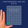 Porównanie wielkości z ręką, artykuł: 3376, arkusz punktów oznaczeniowych, format: ⌀ 18 mm, kolor: zielony