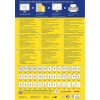 Obraz jest szczegółowym przewodnikiem firmy Avery dotyczącym ich technologii drukowania etykiet, prezentującym różne formaty etykiet, instrukcje i funkcje w wielu językach. Wyróżnia ich technologię ultraGrip, zastosowania dla różnych materiałów i zawiera wskazówki dotyczące optymalnego drukowania i przechowywania.
