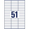 Rysunek wykroju pojedynczego arkusza A4, Artykuł: 3420, Uniwersalne etykiety, Format: 70 x 16,9 mm, 51 etykiet/arkusz?