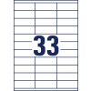 Stanzowany arkusz A4, artykuł: 3421, uniwersalne etykiety, format: 70 x 25,4 mm, 33 etykiety/arkusz?