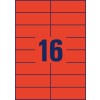 Wykrojnik pojedynczego arkusza A4, artykuł: 3452, kolorowe etykiety, format: 105 x 37 mm, 16 etykiet/arkusz.