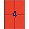 Rysunek wykroju, pojedynczy arkusz A4, artykuł: 3456, kolorowe etykiety, format: 105 x 148 mm, 4 etykiety/arkusz.