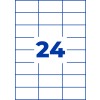 Rysunek wykroju pojedynczy arkusz A4, Artykuł: 3474-10, Etykiety, Biuro domowe, Małe opakowanie, Format: 70 x 37 mm, 24 etykiety/arkusz.