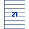 Rysunek wykrojnika pojedynczy arkusz A4, artykuł: 3481-10, etykiety, biuro domowe, małe opakowanie, format: 70 x 41 mm, 21 etykiet/arkusz?