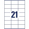 Rysunek wykrojnika pojedynczej kartki A4, artykuł: 3481, uniwersalne etykiety, format: 70 x 41 mm, 21 etykiet/arkusz?