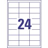 Stanzzeichnung arkusz jednostronny A4, Artykuł: 3658, Etykiety uniwersalne, Format: 64,6 x 33,8 mm, 24 etykiety/arkusz.