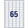 Wzór sztancowania pojedynczy arkusz A4, artykuł: 3666-10, etykiety, biuro domowe, małe opakowanie, format: 38 x 21,2 mm, 65 etykiet/arkusz.