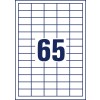 Rysunek wykrojnika Pojedyncza strona A4, Artykuł: 3666, Uniwersalne etykiety, Format: 38 x 21,2 mm, 65 etykiet/strona.