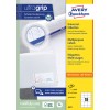 Opakowanie: Uniwersalne etykiety Avery Zweckform, samoprzylepne na stałe, artykuł: 3671, format: 64 x 45 mm, przeznaczenie do druku: atramentowy, laserowy czarno-biały, kolorowy laser, zawartość: 1.800 etykiet / 100 arkuszy, 18 etykiet/arkusz.
