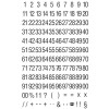 Ilustracja pojedynczego arkusza, Artykuł: 3721, Etykiety z liczbami, Format: 85 x 160 mm, 125 naklejek/arkusz?