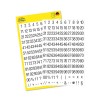 Opakowanie z arkuszami etykiet: Avery Zweckform etykiety z numerami, artykuł: 3721, format: 85 x 160 mm, zawartość: 250 naklejek / 2 arkusze, 125 naklejek/arkusz.