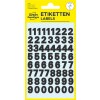 Opakowanie: Avery Zweckform litery i cyfry, Artykuł: 3781, Format: 85 x 160 mm, Zawartość: 120 naklejek / 2 arkusze, 60 naklejek/arkusz.