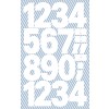 Rysunek pojedynczy arkusz, artykuł: 3787, etykiety z numerami, format: 85 x 160 mm, 14 naklejek/arkusz.