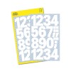 Ilustracja opakowania z arkuszem etykiet: Avery Zweckform etykiety z numerami, artykuł: 3787, format: 85 x 160 mm, zawartość: 28 naklejek / 2 arkusze, 14 naklejek/arkusz.