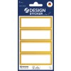Opakowanie: Z-Design, Artykuł: 4401, Naklejki do opisywania, 85 x 160 mm, Małe opakowanie, 12 naklejek / 3 arkusze