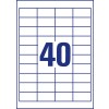 Rysunek sztancowania pojedynczego arkusza A4, artykuł: 4780-65, uniwersalne etykiety, format: 48,5 x 25,4 mm, 40 etykiet/arkusz.