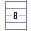 Rysunek wykroju pojedynczego arkusza A4, Artykuł: 4782, Etykiety uniwersalne, Format: 97 x 67,7 mm, 8 etykiet/arkusz.