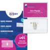 Opakowanie z obrazem arkusza: Avery Zweckform identyfikatory z klipsem kombinowanym, artykuł: 4820, format: 90 x 54 mm, nadaje się do druku: Inkjet, kolorowy laser, czarno-biały laser, kopiarki, zawartość: 50 identyfikatorów / 50 wkładek / 5 arkuszy.