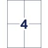 Rysunek wykroju pojedynczej kartki A4, artykuł: 4834XL, duże kieszenie na identyfikatory, format: 105 x 148 mm.
