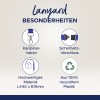 Obraz przedstawia cechy smyczy, w tym karabińczyk, bezpieczne zapięcie, wymiary z wysokiej jakości materiału L440 x B15mm oraz wykonanie w 100% z recyklingowanego plastiku.
