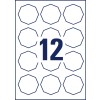 Rysunek wykrojnika, pojedynczy arkusz A4, artykuł: 5083, etykiety ośmiokątne, odklejalne, format: 61 x 60,3 mm, 12 etykiet/arkusz.