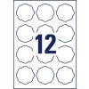 Rysunek wykroju pojedynczego arkusza A4, artykuł: 5085, etykiety w kształcie kwiatów, usuwalne, format: 60 x 59,5 mm, 12 etykiet/arkusz.