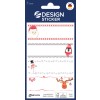 Ilustracja opakowania: Z-Design, artykuł: 52095, naklejki świąteczne, 85 x 160 mm, małe opakowanie, 4 naklejki / 1 arkusz.