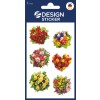 Opakowanie: Z-Design, Artykuł: 54383, Naklejki kwiatowe, 85 x 160 mm, Małe opakowanie, 12 naklejek / 2 arkusze