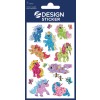 Opakowanie: Z-Design, Artykuł: 56063, Naklejki brokatowe, 85 x 160 mm, Małe opakowanie, 9 naklejek / 1 arkusz