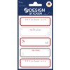 Opakowanie: Z-Design, Artykuł: 59187, Etykiety domowe, 85 x 160 mm, Mała paczka, 15 naklejek / 3 arkusze