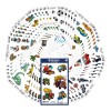 Ilustracja opakowania z arkuszem etykiet: Z-Design Sortiment Sticker, artykuł: 59991, format: 130 x 183 x 5 mm, zawartość: 480 naklejek / 40 arkuszy, 12 naklejek/arkusz.