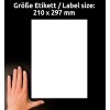 Porównanie wielkości z ręką, artykuł: 6094, jeden arkusz etykiet korygujących i maskujących, format: 210 x 297 mm, kolor: biały?