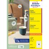 Opakowanie: Avery Zweckform Okrągłe Etykiety, Artykuł: 6225REV-10, Format: ⌀ 51 mm, Nadają się do drukarek: Inkjet, Laser czarno-biały, Kolorowy laser, Zawartość: 150 etykiet / 10 arkuszy, 15 etykiet/arkusz.