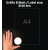 Porównanie wielkości z ręką, artykuł: 6226REV-10, arkusz okrągłych etykiet, usuwalny, format: ⌀ 60 mm, kolor: biały?