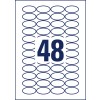 Rysunek wykroju pojedynczy arkusz A4, artykuł: 6241-10, owalne etykiety, format: 40 x 20 mm, 48 etykiet/arkusz?