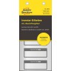 Obraz opakowania: Avery Zweckform etykiety inwentarzowe na nie-A4, artykuł: 6905, format: 50 x 20 mm, zawartość: 50 etykiet / 10 arkuszy, 5 etykiet/arkusz.