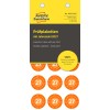 Opakowanie: Avery Zweckform nie A4 plakietki kontrolne, artykuł: 6943-2027, format: ⌀ 20 mm, zawartość: 120 plakietek kontrolnych / 8 arkuszy, 15 plakietek kontrolnych/arkusz.