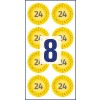 Rysunek pojedynczy arkusz, artykuł: 6946-2024, naklejki kontrolne, format: ⌀ 30 mm, 8 naklejek kontrolnych/arkusz?