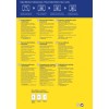 Ten obraz zawiera informacje o uchwytach na etykiety tabliczkowe, w tym instrukcje dotyczące ich zastosowania, korzyści oraz dane kontaktowe dla różnych krajów. Tekst jest prezentowany w wielu językach, podkreślając zastosowania i zalety uchwytów na etykiety w identyfikacji przedmiotów i utrzymaniu czystości powierzchni.