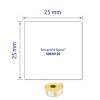 Pojedynczy obraz etykiety, Artykuł: AS0929120, Etykiety na rolce, Format: 25 x 25 mm, 1.000 etykiet/rolka.