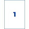 Rysunek wykrojnika pojedynczy arkusz A4, Artykuł: B4775-50, Ultra odporne etykiety foliowe, Format: 210 x 297 mm, 1 etykieta/arkusz?