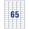 Rysunek wykrojnika pojedynczego arkusza A4, artykuł: B7651-50, ultraodporne etykiety foliowe, format: 38 x 21 mm, 65 etykiet/arkusz?
