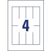 Wykrojnik pojedynczego arkusza A4, artykuł: C32253-25, karty stołowe, format: 110 x 40 mm, 4 karty/arkusz?