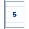 Rysunek wybijany, pojedynczy arkusz A4, artykuł: C32267-10, etykiety do wpinania, biuro domowe, małe opakowanie, format: 54 x 190 mm, 5 sztuk/arkusz.